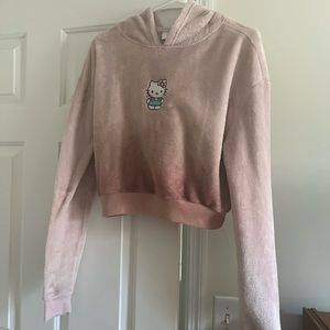 Hello Kitty cropped soft hoodie medium